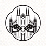 米兰·(milan)中国官方网站 logo 白色版本，适合深色背景